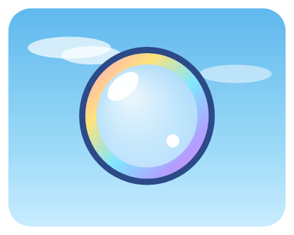 A soap bubble